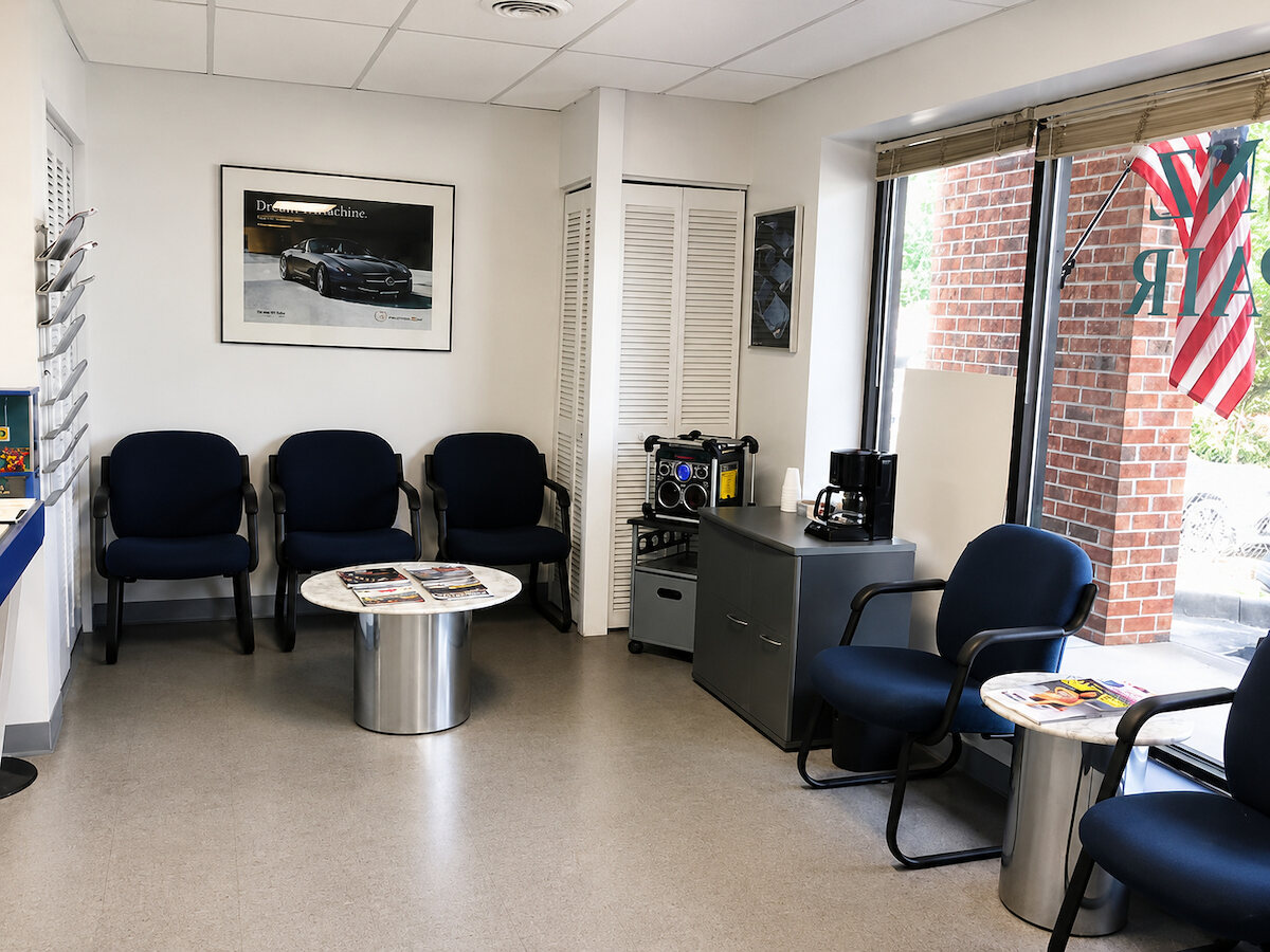 Seating in the customer waiting area